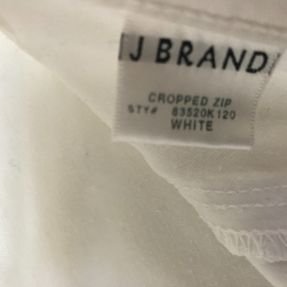 J Brand Hanna Cropped Zip White Jeans - Picture 7 of 8